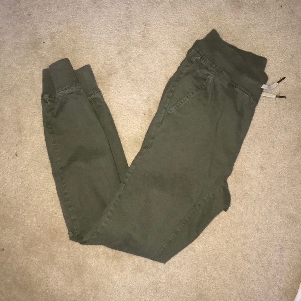 Green High waisted joggers